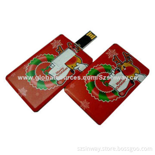 New Credit Card-shaped USB Flash Memory Sticks with Free Full Logos PrintNew